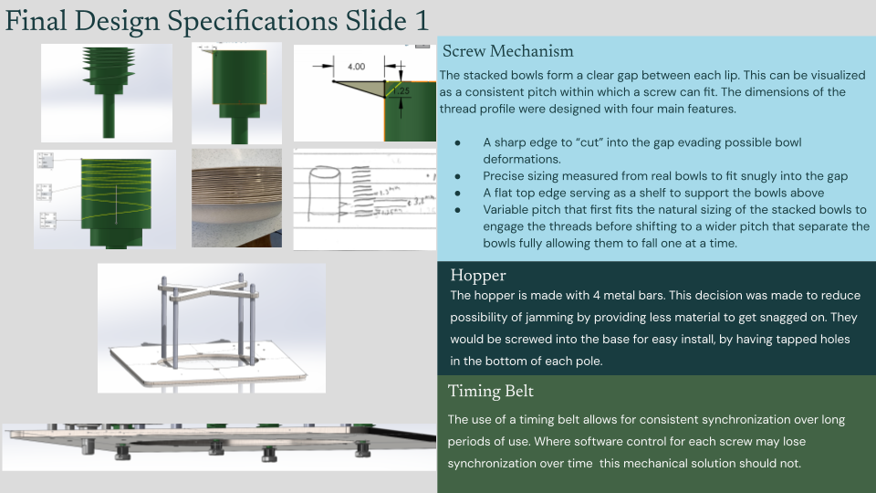 Slide 3 — Final Design Specifications Slide 1